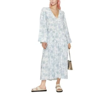 Neu ohne Etikett Vince Dahlia Kleid Blumendruck V-Ausschnitt Größe XL - Bild 1 von 8