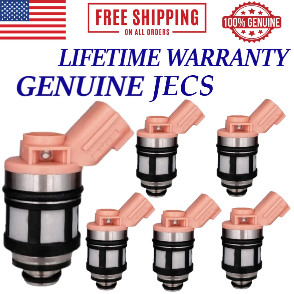 NEW Set/6 Genuine BOSCH Fuel Inectors For 1996-2002 Nissan Pathfinder 3.3L V6 - Image 1 of 3