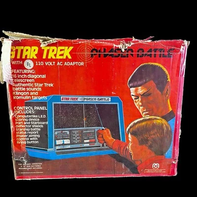 Juego Electrónico Vintage Star Trek Phaser Battle 1976 Completo Con Caja Foto 1 de 4