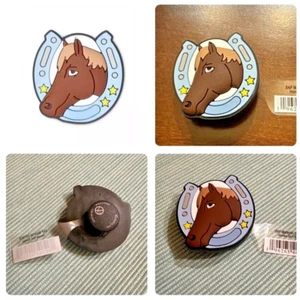 CROCS JIBBITZ Horse Girl Badge  SHOES CHARM  • Authentic NWT (RARE) - Picture 1 of 9