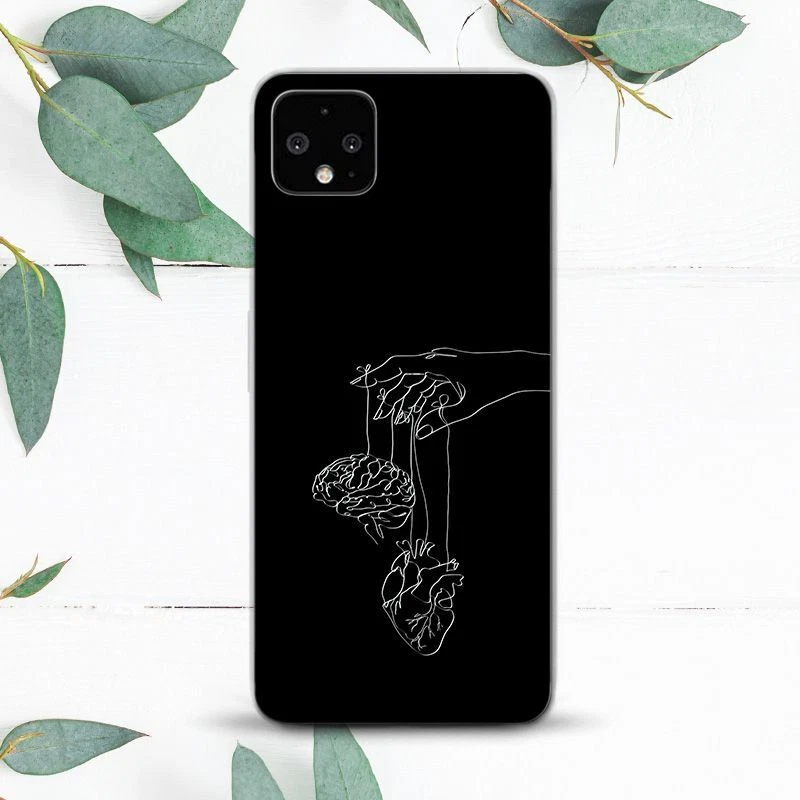 Brain Marionettes White Line Art Case For Google Pixel 2 3 3a 4 4a 5 6 7 8 XL - Image 1 of 1