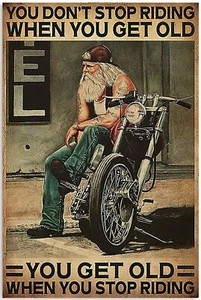 Bikers Dont Stop Riding Iron On Transfer-T-Shirt + Other Light & Dark Fabrics #1 - Picture 1 of 4