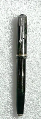 Pluma de tinta Parker "DUOVAC" Shadow Wave gris despojado doble joya restaurada de 1939 Foto 1 de 4