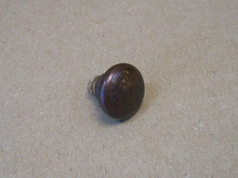Antique ONE (1) Singer Sewing Machine Treadle Wood Drawer Knob 1" w/ Glue Stem Cover