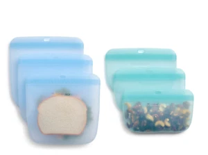 Tupperware Ultimate SACCHETTI SILICONE Slim SET 6 pz Congelatore Microonde Sicuro Nuovo - Foto 1 di 2