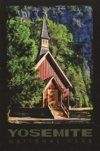 Postcard California Yosemite Nat'l Park Yosemite Valley Chapel MINT Unused - Picture 1 of 1