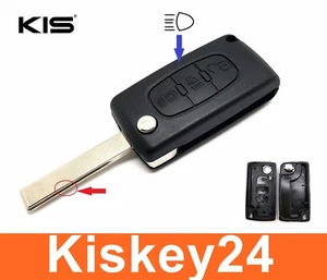 Llave Plegable De 3 Botones Para Citroen C4 Picasso C5 C8 Dispatch Jumpy - Imagen 1 de 4