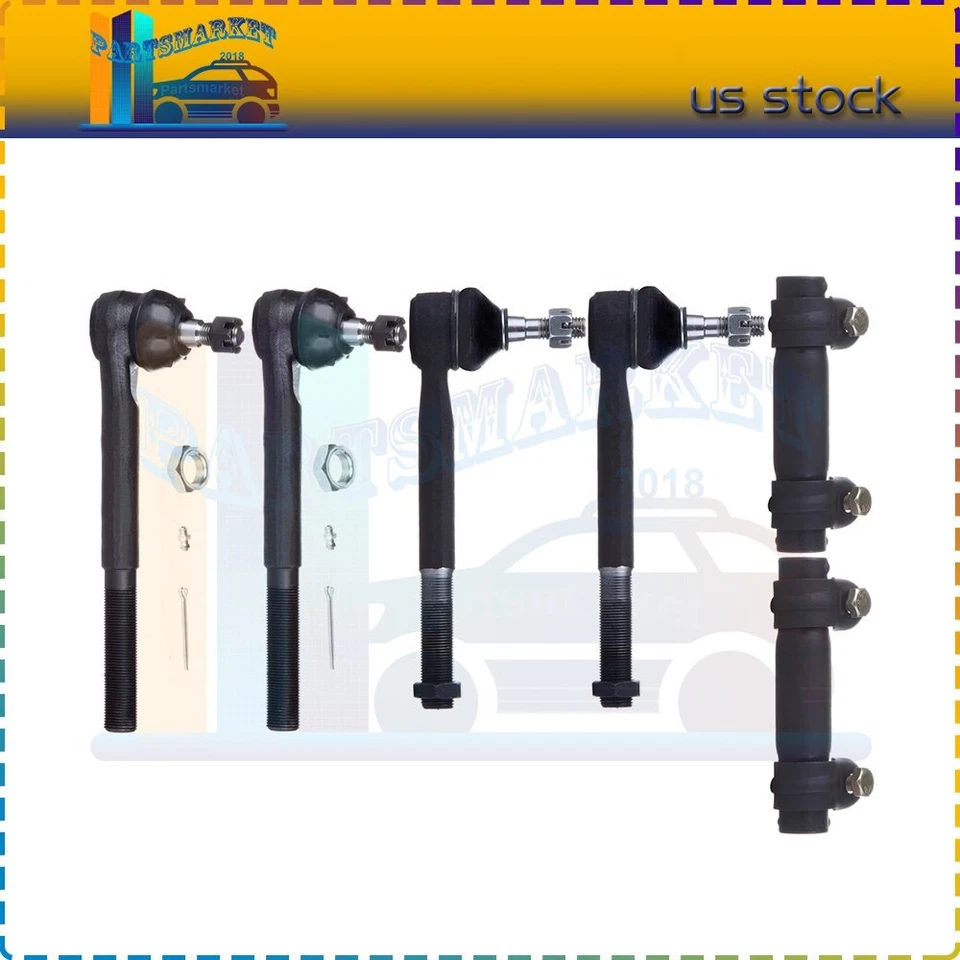 Kit de 6 manguitos de ajuste de barras de amarre delanteras interiores exteriores para GMC Savana 1500 2500 Foto 1 de 4