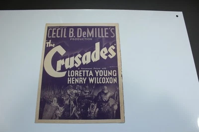Vintage Playbill Original Advertising 1936 The Palace The Crusades Cecil DeMille - Image 1 of 4