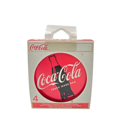 NIP Coca-Cola Brand Beverage Coasters And Holder  Vintage - Image 1 of 4