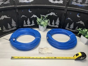 2 ROLLS! BULK- Legrand QS Blue Booted Cat5  CMP Ethernet Cable 150’ Cat5E —NEW - Afbeelding 1 van 4