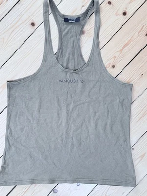 Canotta palestra VQ Vanquish Stringer taglia M kaki verde militare fitness - Immagine 1 di 4