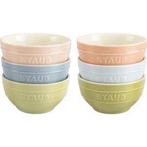 Staub Ceramic 6-pc 4.75-inch Small Universal Bowl Macaron Pastel Colors - Picture 1 of 10