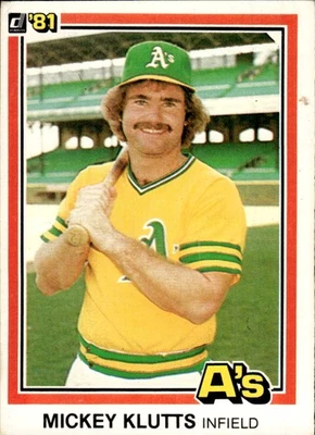 1981 Donruss #110 Mickey Klutts - Image 1 of 2