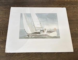 Frank Kaczmarek Yachting acquaforte firmata e numerata "Solo in mare" - Foto 1 di 6