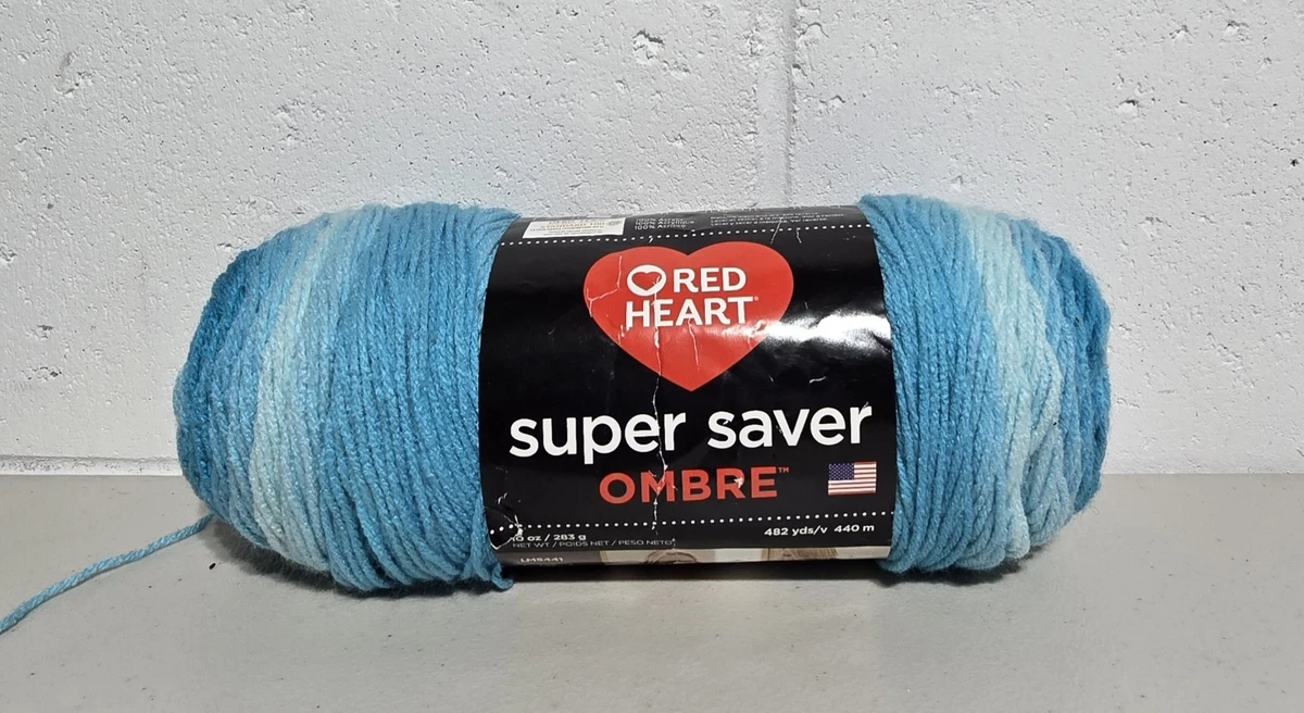 Red Heart Super Saver Jumbo Sweet Treat Ombre Yarn 2-Pack - 482 Yards Each, Acrylic Worsted Weight