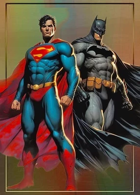 2025 BATMAN & SUPERMAN SUPERHERO 1/1 MASTERPIECE ART SKETCH CARD ARTIST SIGNED - Image 1 of 2