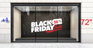 Black Friday Sale % Vinyl Decal – Window Sign Shop Business Sticker - Picture 1 of 20