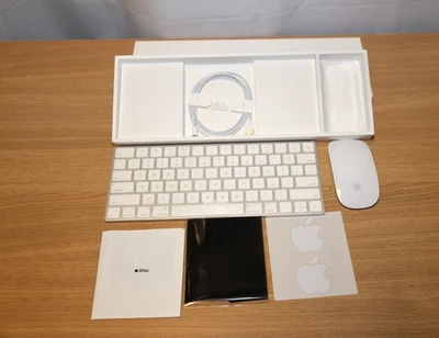 Apple Magic Keyboard A1644 & Magic Mouse A1657 Wireless + Cable & Cleaning Cloth - Image 1 of 2