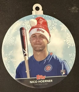 Tarjeta adornada 2020 Topps Holiday #WHO-NH Nico Hoerner novato radiocontrol Chicago Cubs - Imagen 1 de 4