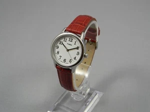 Timex Watch Women Indiglo Larger 30mm Dial Silver Tone Leather Band New Battery - Picture 1 of 19