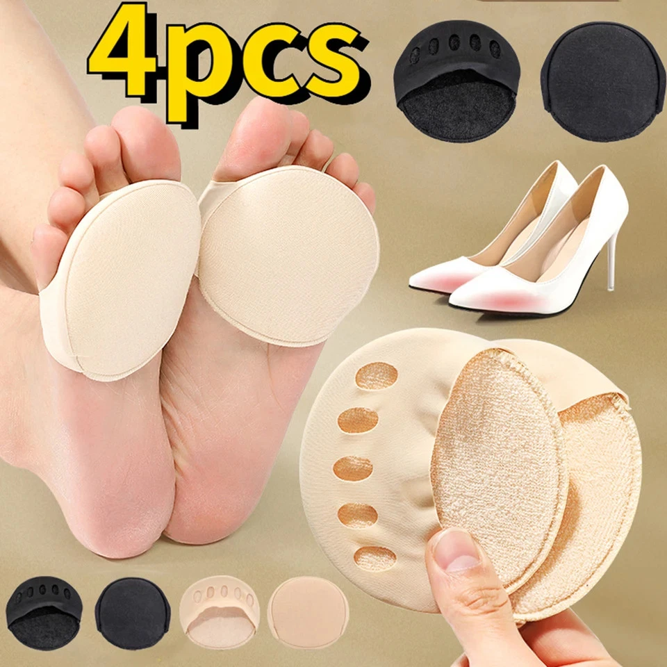 8 Pcs Toe Pads for High Heels Shock Absorbing Five Toe Forefoot Cushion Socks - Image 1 of 4