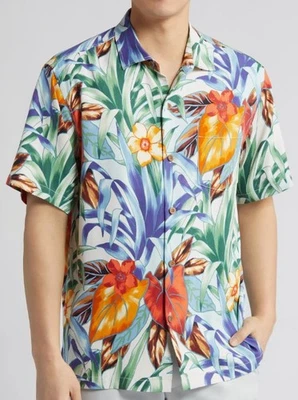 Tommy Bahama Men's FLEUR DE LUNE SILK Camp Shirt $148 LARGE, XL - Image 1 of 4