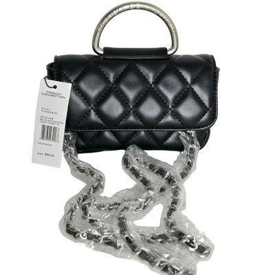 Bolsa tiracolo acolchoada French Connection Mell nova com etiquetas - Imagem 1 de 3