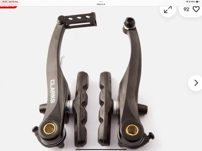 Clarks V Brake Calliper Alloy Black Front or Rear MTB BMX Kids Bikes Single - Image 1 of 3