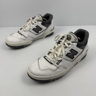 New Balance 550 Shoes Mens US 10 - White Castlerock Gray BB550WTG Sneakers — 第 1/4 张图片
