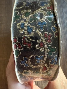 VTG Retro Lion Co Ribbon 25 Yards Purple Gold Red Blue Floral Sealed NEW 1 3/8” - Picture 1 of 4