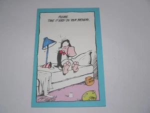 Vintage 1993 Opus n Bill BIRTHDAY Funny Greeting Card Take I Easy on Your BDAY - Picture 1 of 3