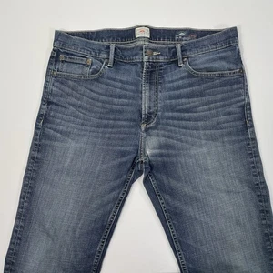 Faherty Jeans Men’s 35x31 (M. 35X31) Blue Denim Pants Hemmed - Picture 1 of 11