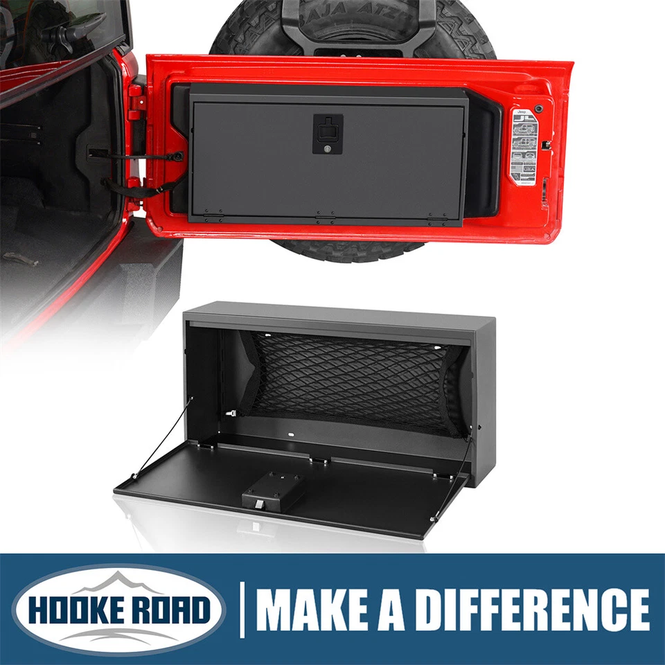 Hooke Road Tailgate Table Storage Lock Box For 2018-2025 Jeep Wrangler JL - Image 1 of 4