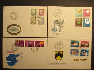 Switzerland ~ 1978 portraits effigies  - & Others - First Day Covers x 4 off - Image 1 of 4