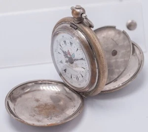 Antique - Turkish Ottoman Empire Key Wind/Set Hunter Pocket Watch - Picture 1 of 15