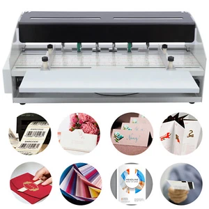 Máquina plegadora eléctrica 3 en 1 pliegue de papel anotador perforador cortador para tarjeta - Imagen 1 de 4