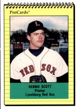 1991 Lynchburg Red Sox ProCards #1198 Rennie Scott Arkadelphia Arkansas AR Card