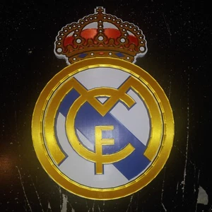 12-inch Real Madrid 3D Plastic Sign Crest Logo Memorabilia Man Cave Wall Hanging - Picture 1 of 12