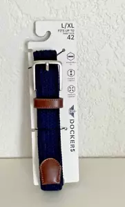 Dockers Fabric Weave Belt Stretch Large/XL Adjustable Fit Comfort, Retail $34.00 - Picture 1 of 3
