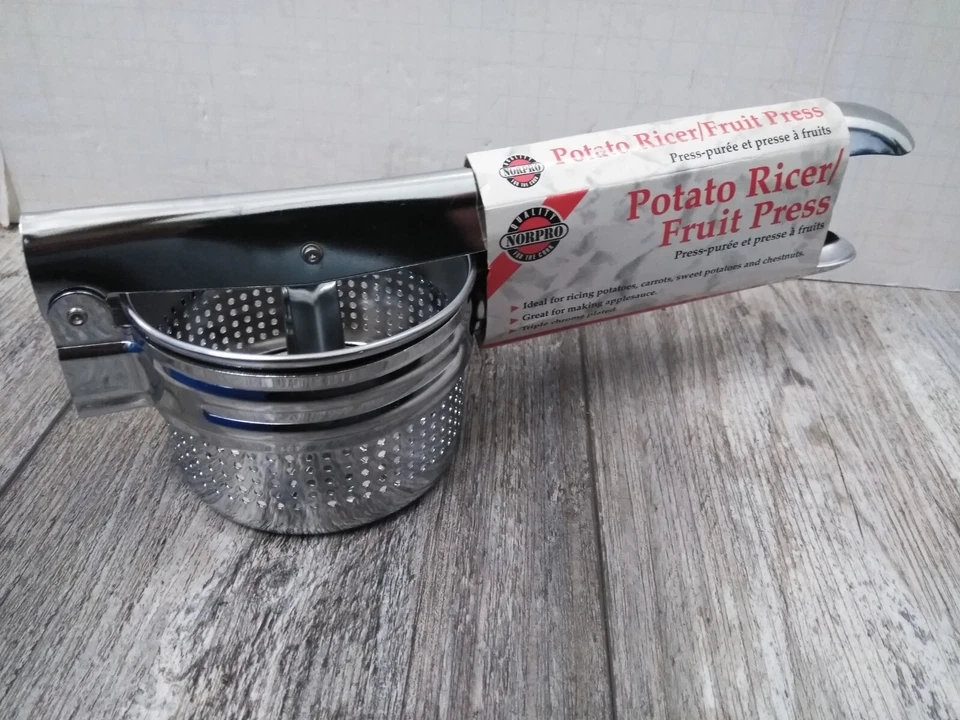 Norpro 162 Potato Ricer Fruit Applesauce Press Chromed Finish