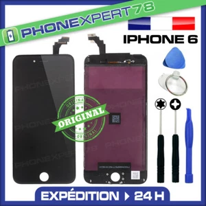 ECRAN LCD RETINA 100% ORIGINAL + VITRE TACTILE SUR CHASSIS POUR IPHONE 6 NOIR - Imagen 1 de 1