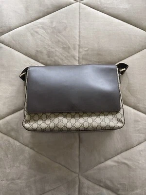 Gucci Brown GG Supreme Flap Messenger Bag - Image 1 of 4