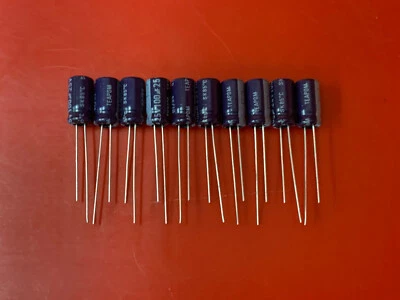 10x SK101M025ST MALLORY TEAPO CAPACITOR ALUM 100UF 25V 20% RADIAL - image 1 of 3