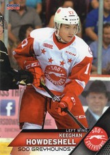 2017/18 Sault Ste Marie Greyhounds - KEEGHAN HOWDESHEL [Worcester Railers] ECHL 
