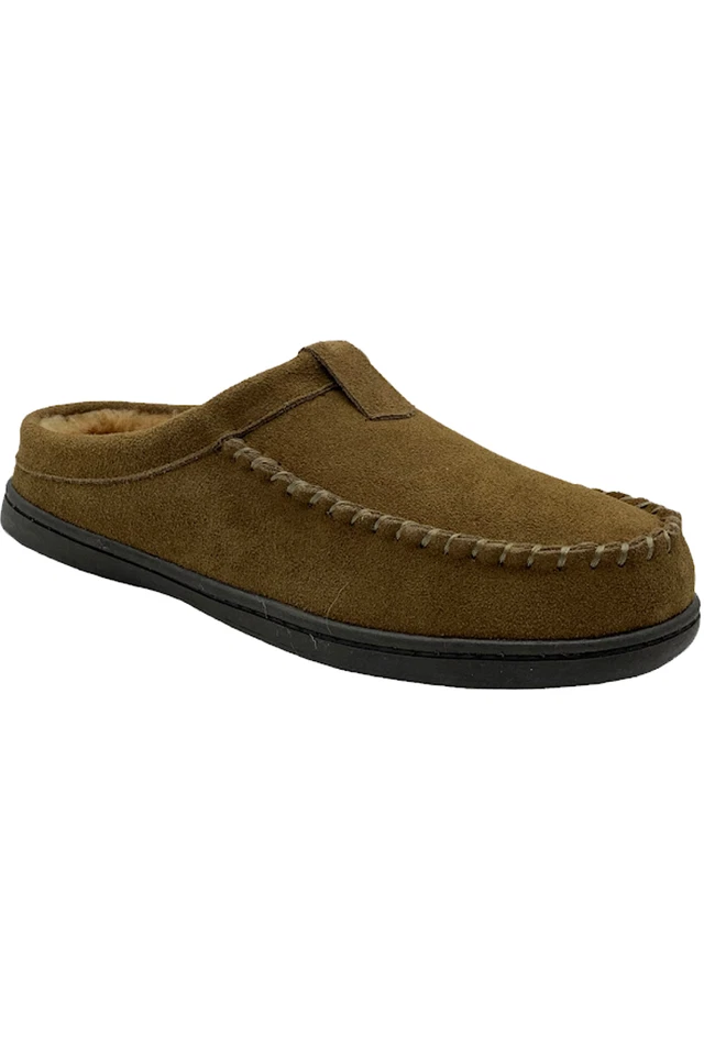 Zapatillas zueco forradas de piel sintética Clarks de gamuza para hombre negras talla 13 Foto 1 de 1