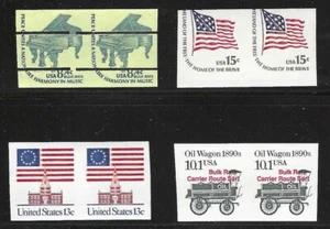 U.S., 1978-1987, Imperf Pairs: Scott #1615cf, 1618cd, 1625a, 2130b, Mint, N.H. - Picture 1 of 1