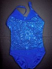  SEQUIN LEOTARD BOW FRONT CAMISOLE DANCE BATON CHILD  WHITE