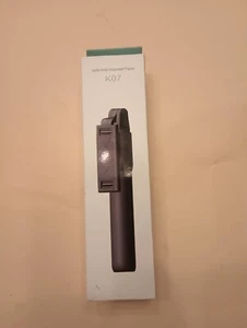 K07 Selfie Stick Integrated Tripod, Black, Compact, Stainless Steel NEW - Photo 1 sur 4