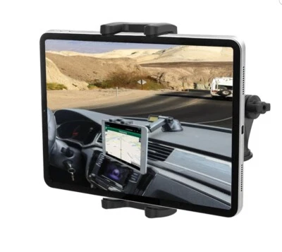 Cuxwill 2 in 1 Car Dashboard Windshield Stand Holder for 4-13 Tablet Phone, 360  - Image 1 of 4